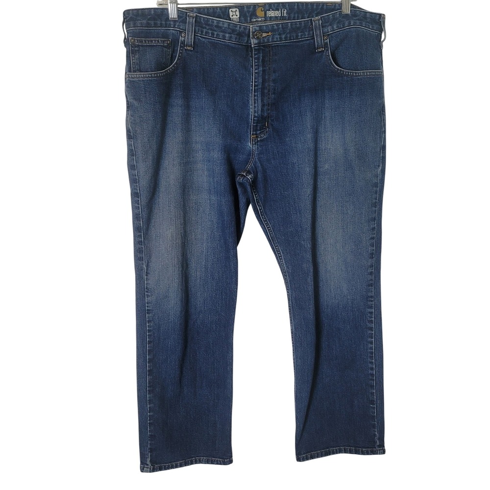 Carhartt Force Extremes Relaxed Fit Jeans Blue Size 42x30 Mens Stretch Denim